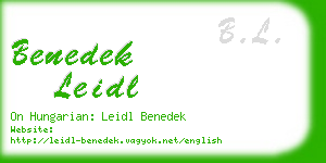 benedek leidl business card